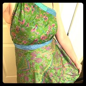 Multi-way Silk dress/ skirt with beautiful pattern